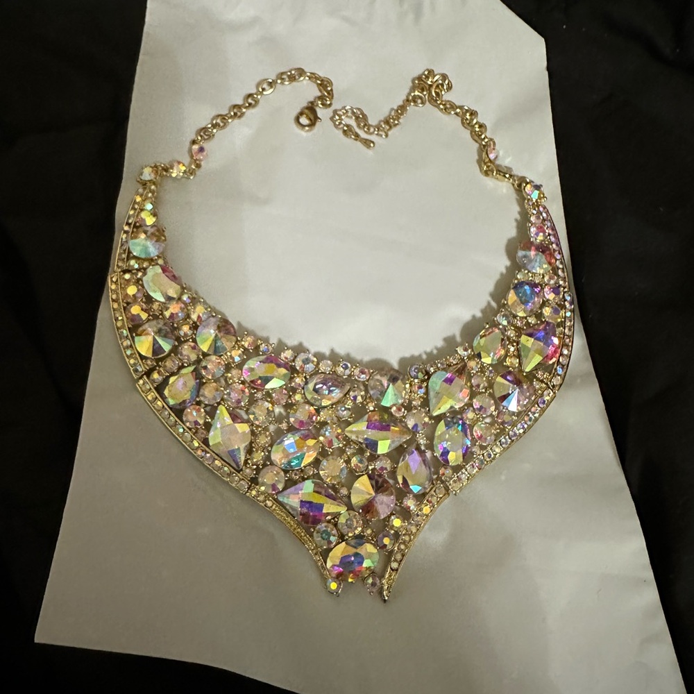 AB Crystal Costume Jewelry Necklace